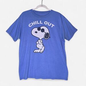 Snoopy “Chill Out” Women's Blue T-shirt L